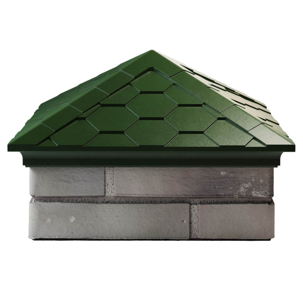 Колпак Zking Эверест Зеленый на столб 1.5х1.5 кирпича (390х390мм) Омутнинск фото